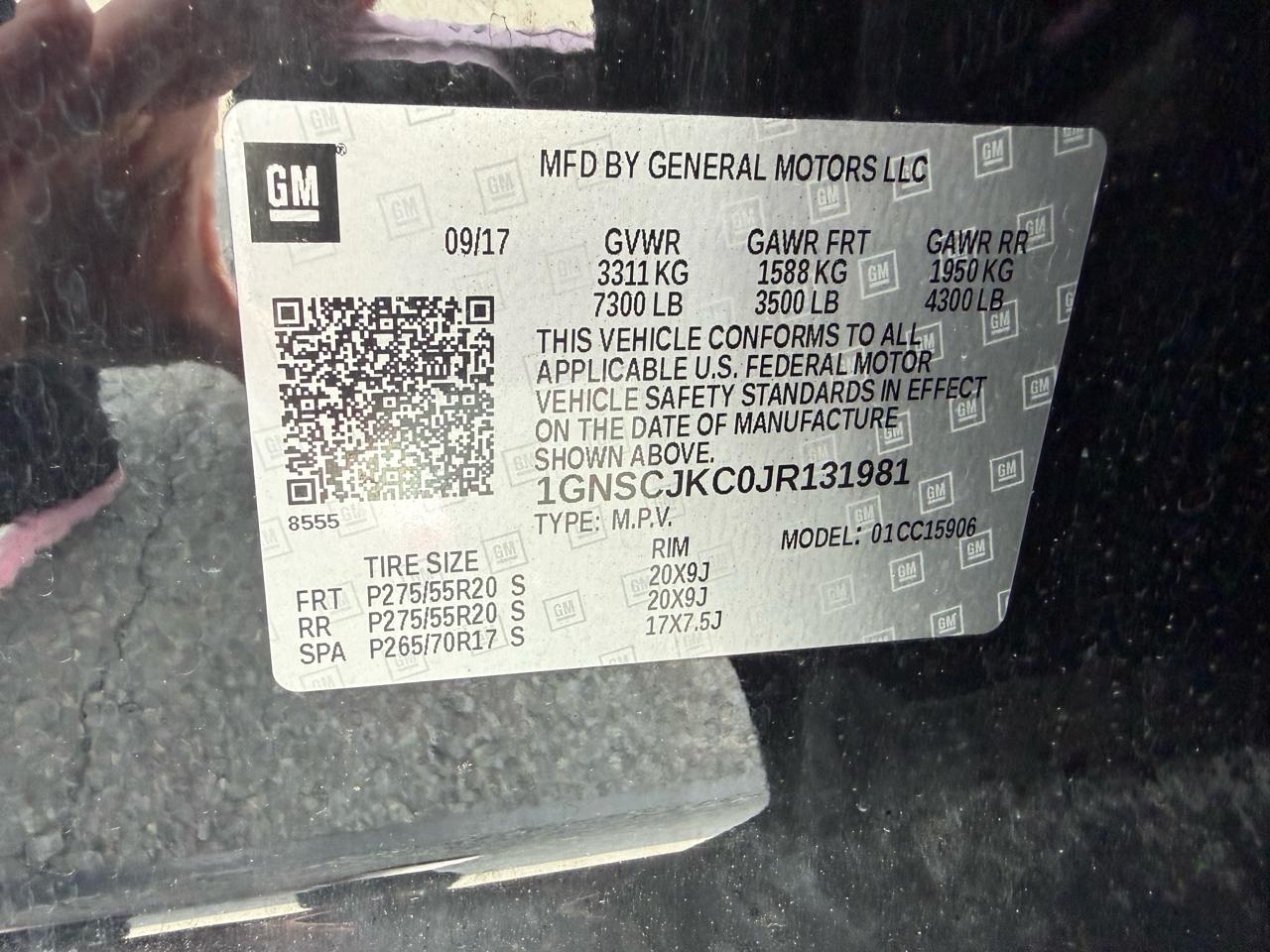 Chevrolet Suburban Premier 2WD 2018