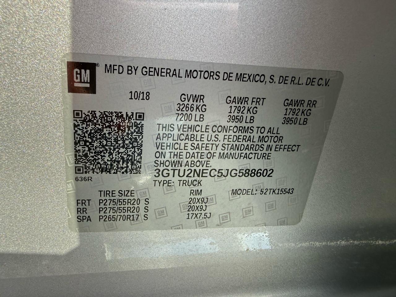 GMC Sierra 1500 SLT Crew Cab 4WD 2018