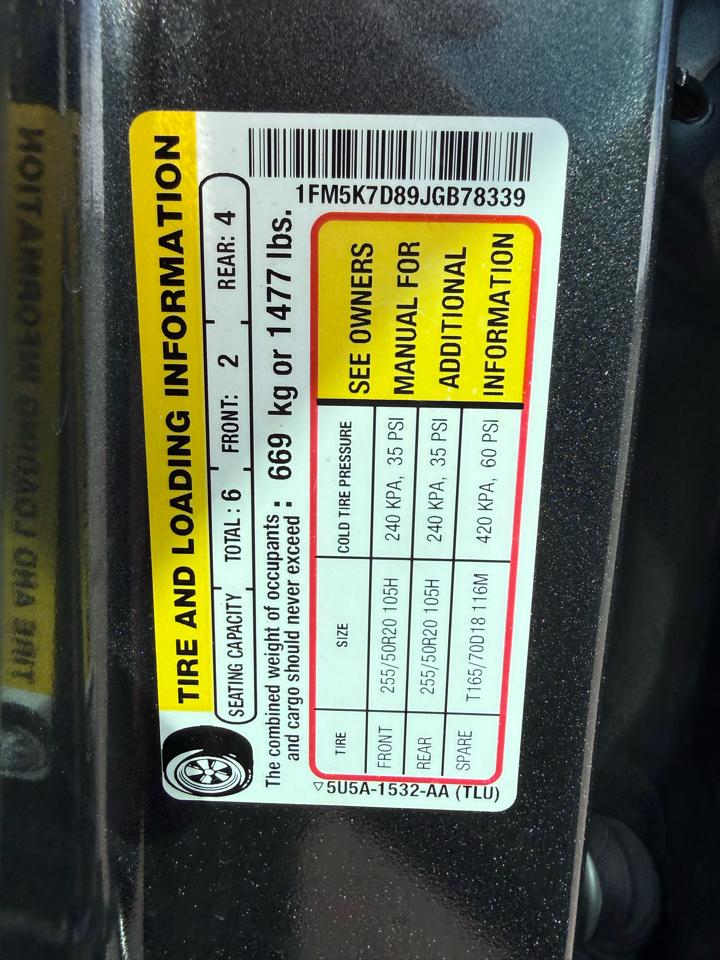 Ford Explorer XLT FWD 2018