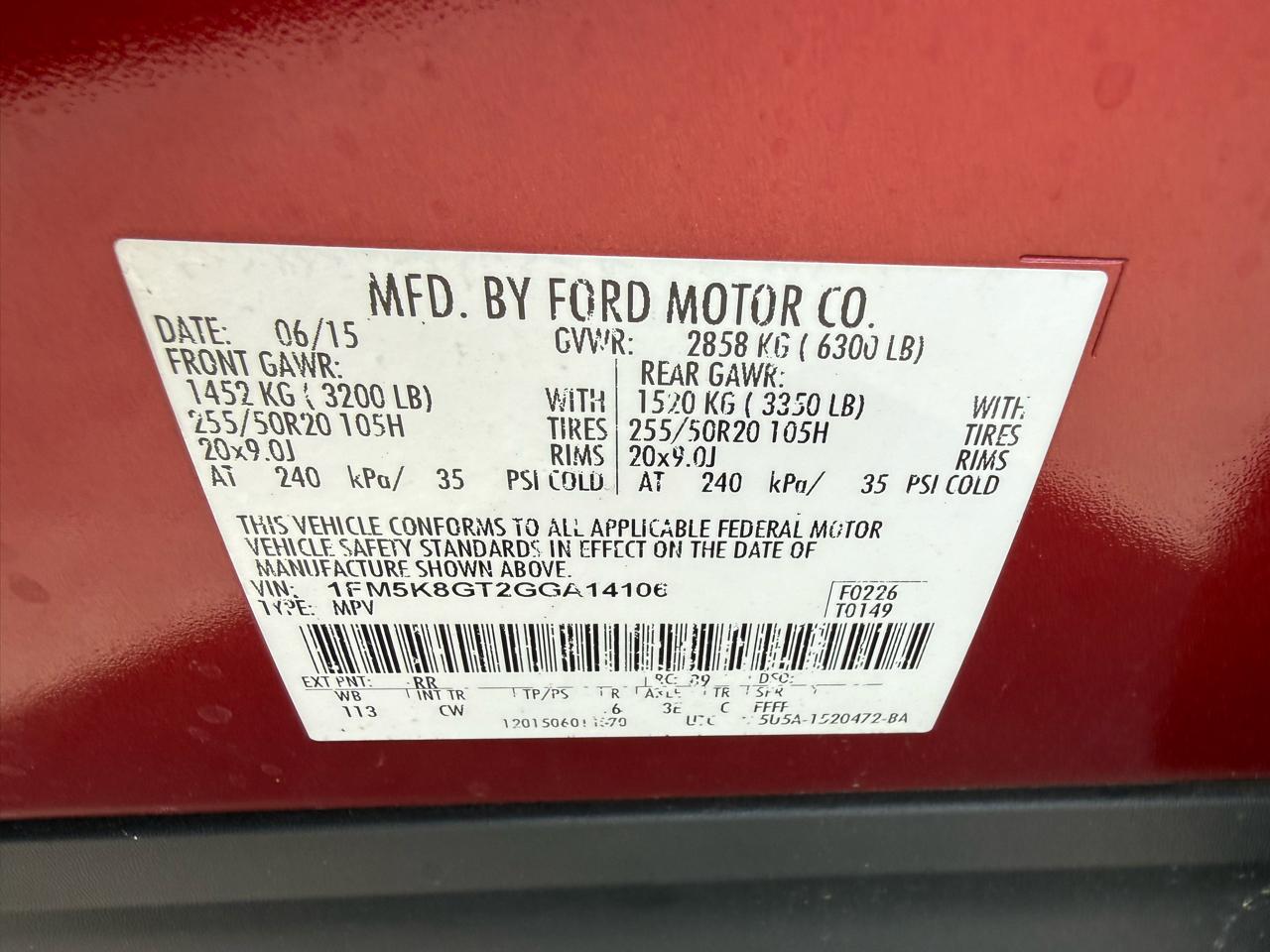 Ford Explorer Sport 4WD 2016