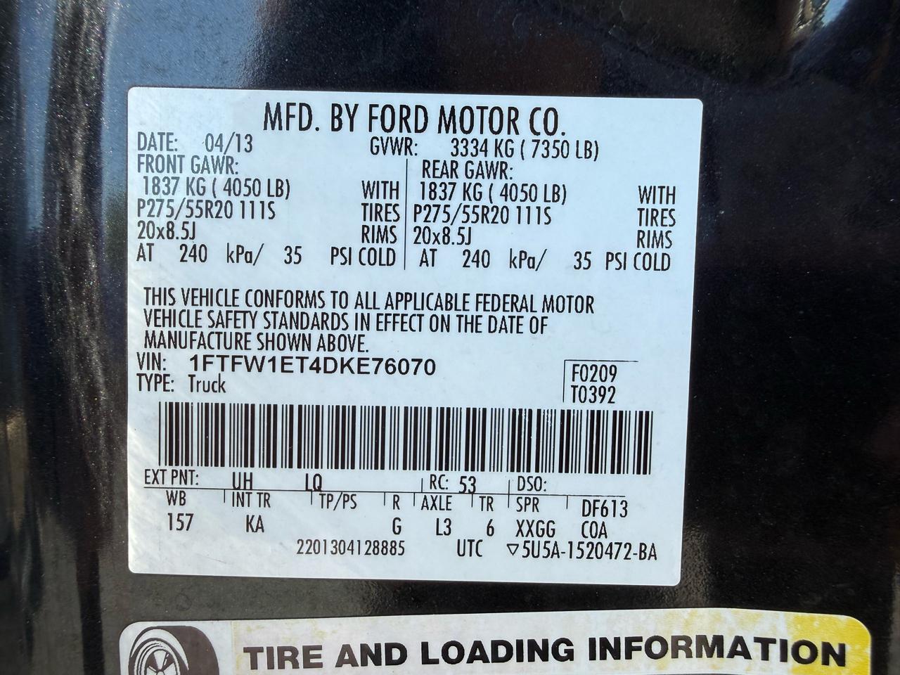 Ford F-150 King Ranch SuperCrew 4WD 2013