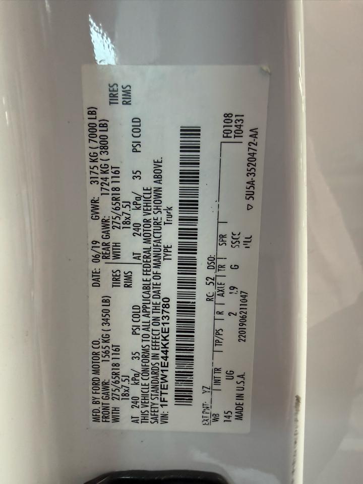 Ford F-150 XLT SuperCrew 4WD 2019