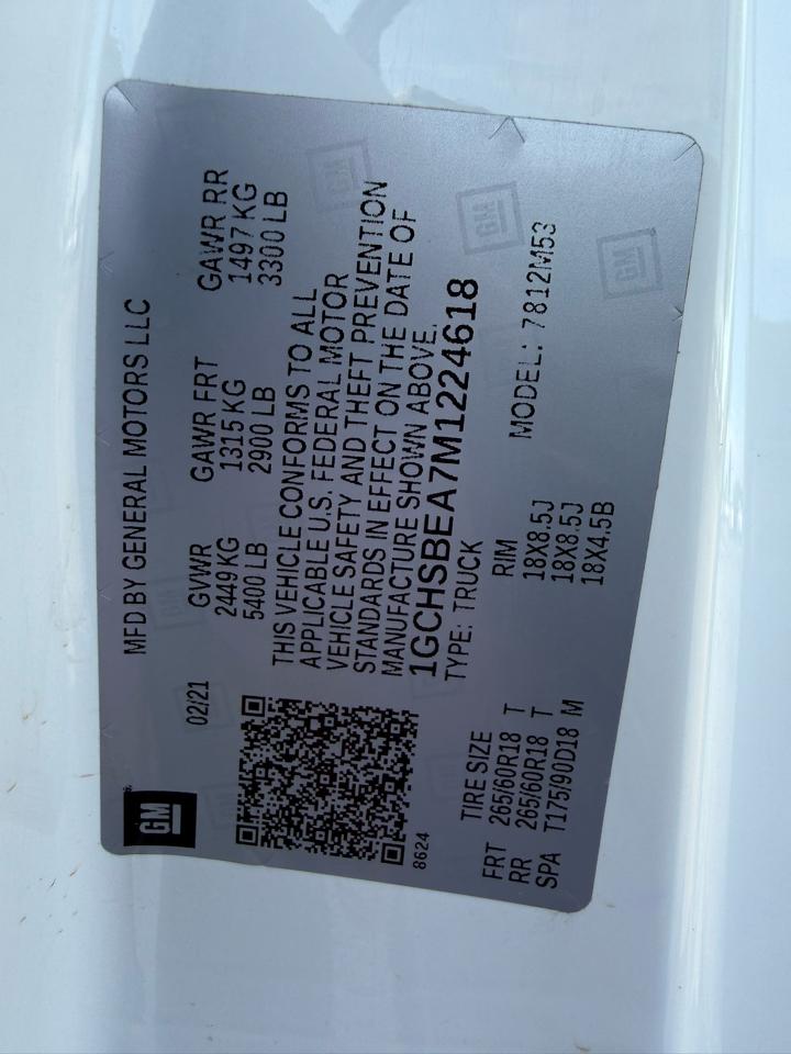 Chevrolet Colorado Work Truck Ext. Cab 2WD 2021