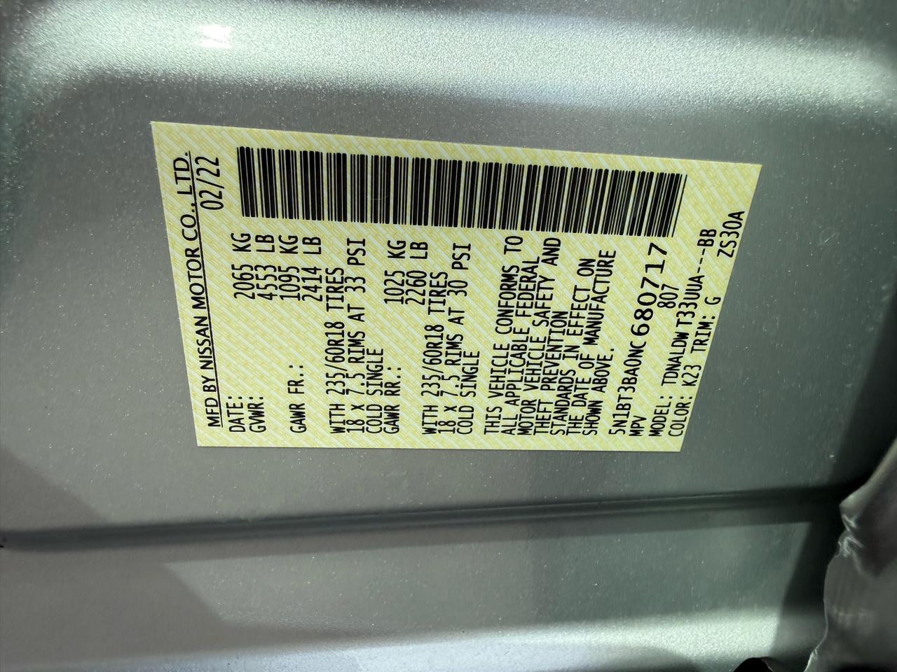 Nissan Rogue SV 2022