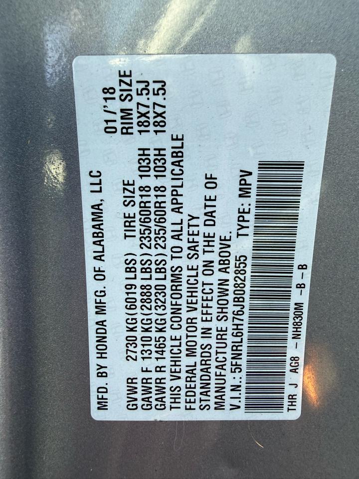 Honda Odyssey EX-L 2018