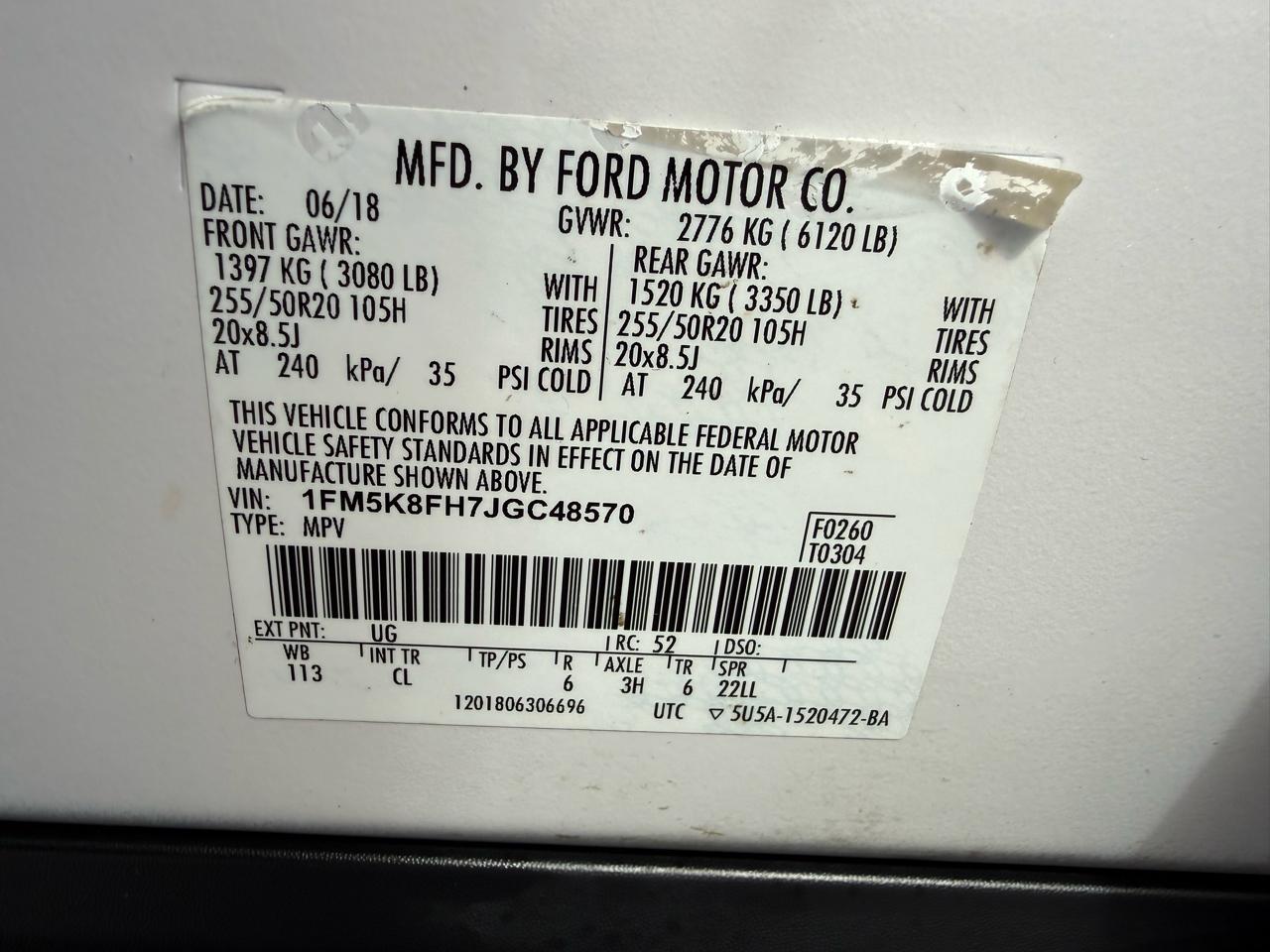 Ford Explorer Limited 4WD 2018