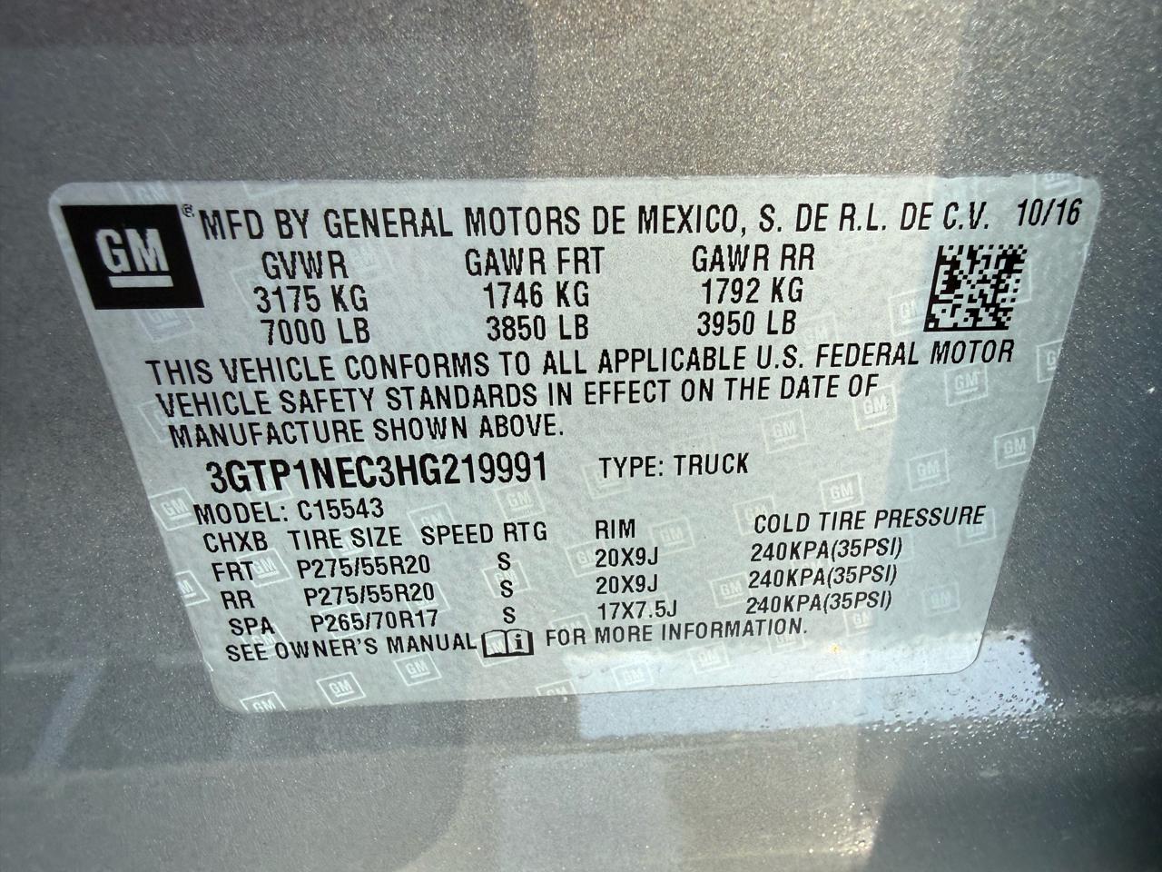 GMC Sierra 1500 SLT Crew Cab 2WD 2017