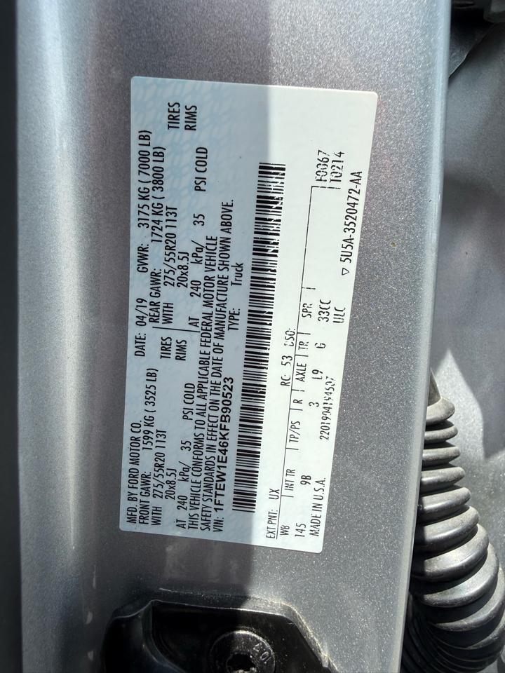 Ford F-150 Platinum SuperCrew 4WD 2019