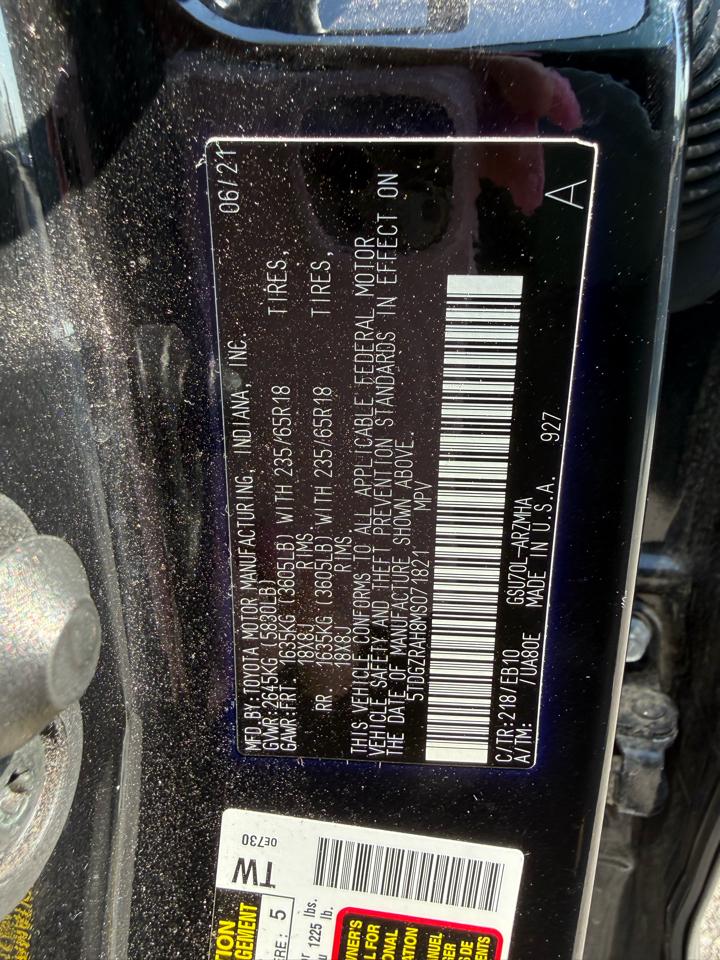 Toyota Highlander XLE FWD V6 2021