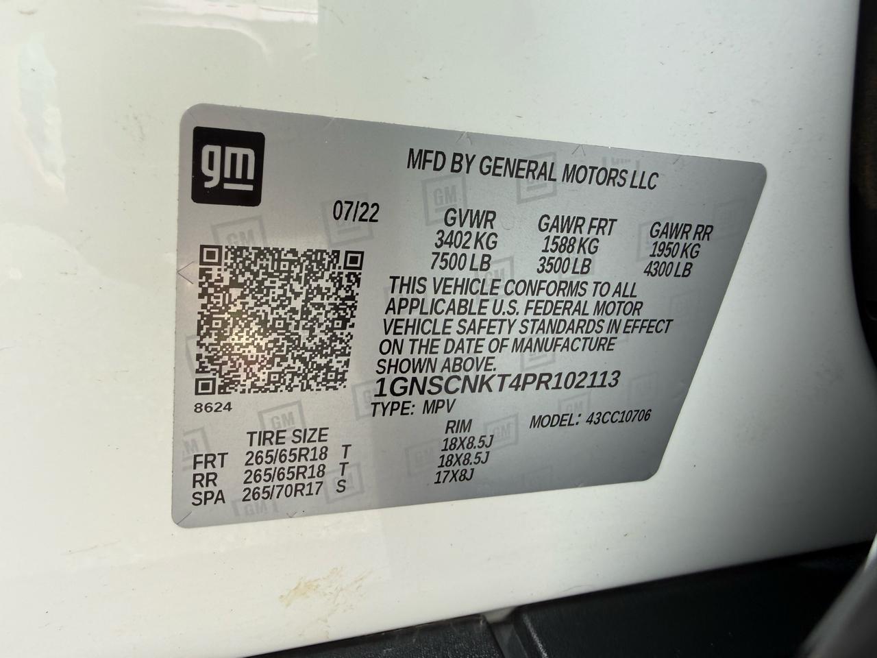 Chevrolet Tahoe LT 2WD 2023