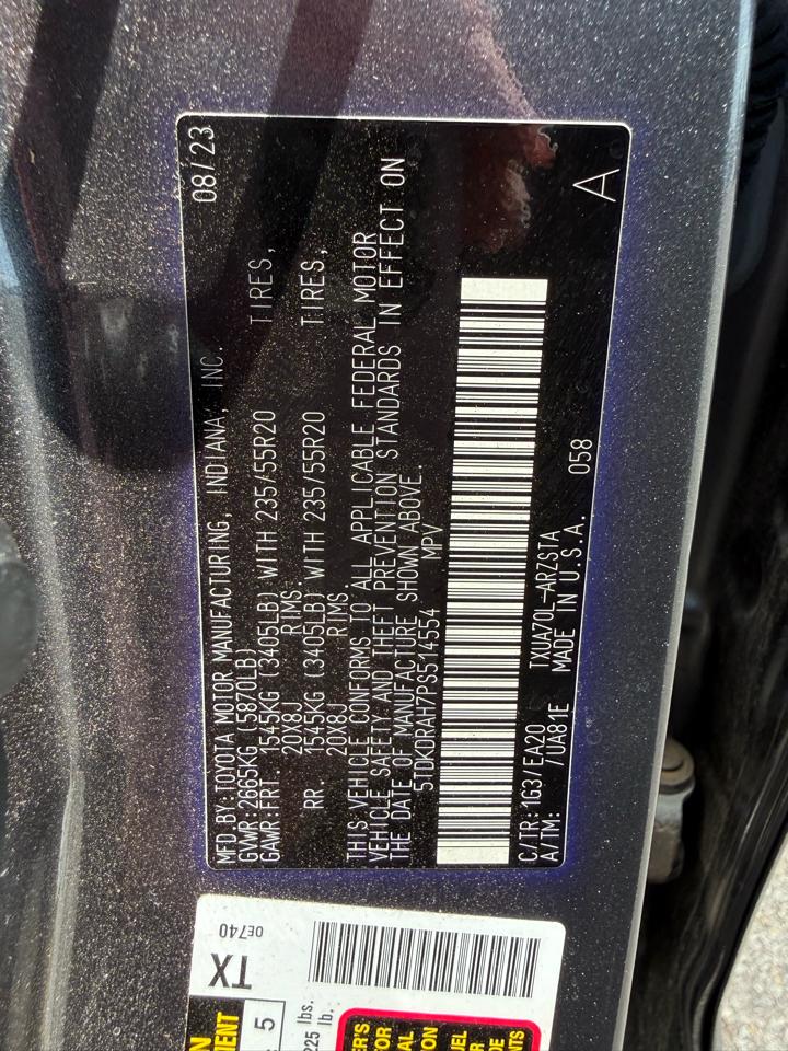 Toyota Highlander XSE FWD V6 2023