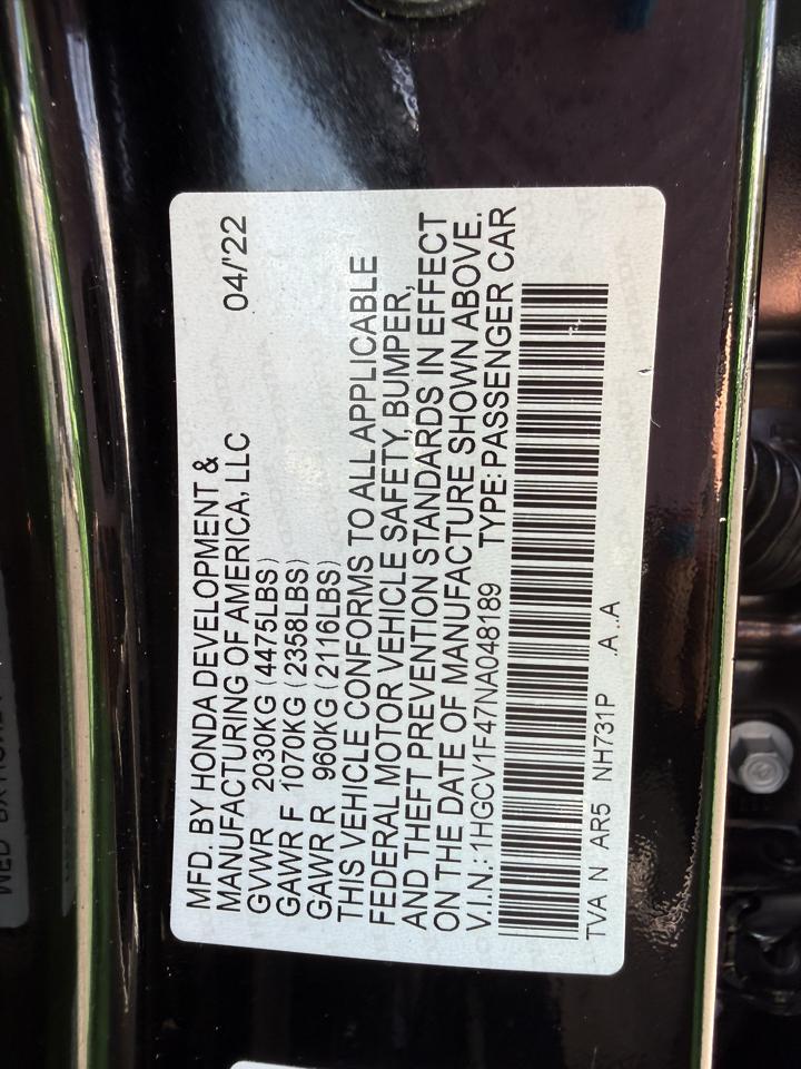 Honda Accord Sport Special Edition 2022