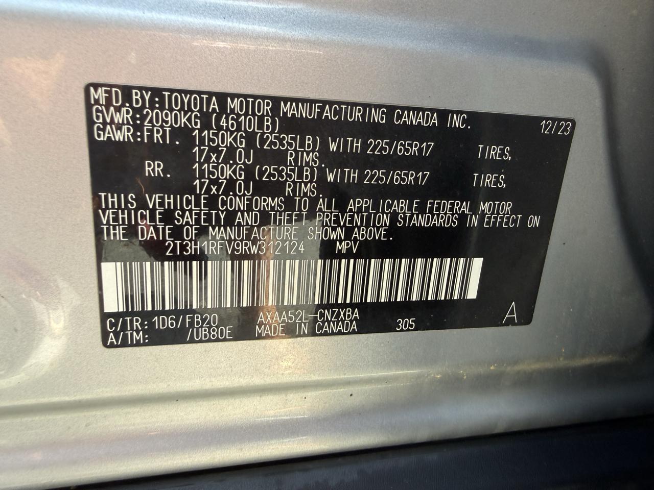 Toyota RAV4 LE 2024