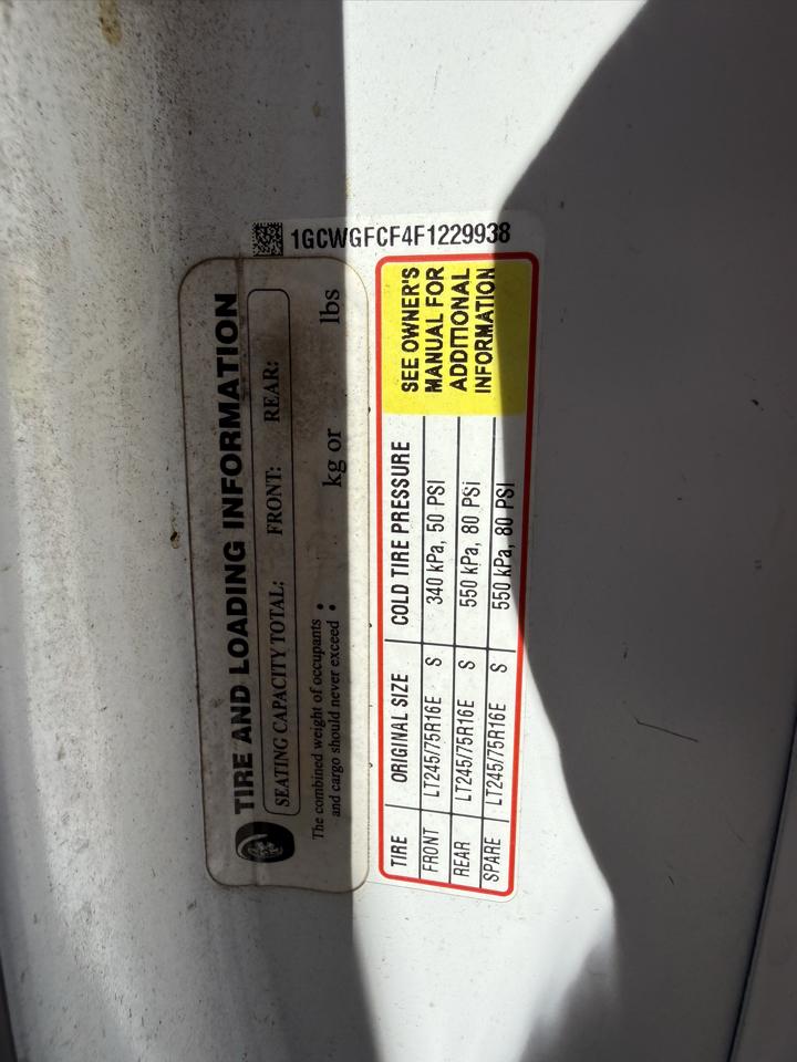Chevrolet Express 2500 Cargo 2015