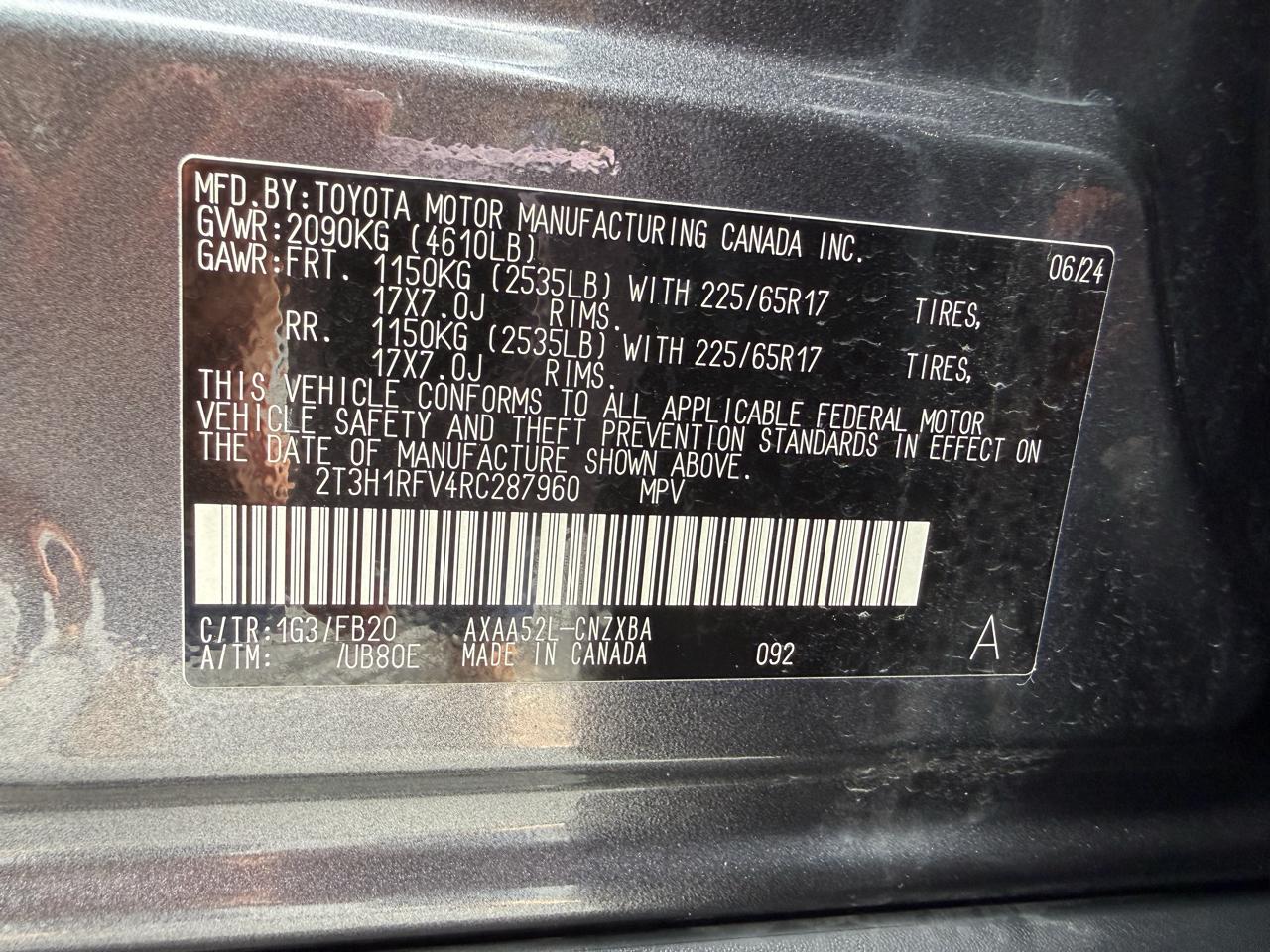 Toyota RAV4 LE 2024