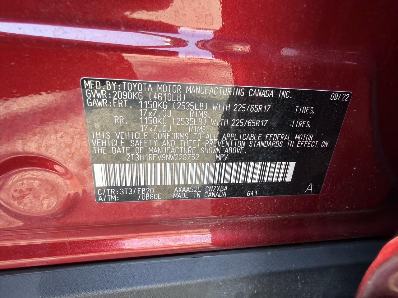 Toyota RAV4 LE 2022
