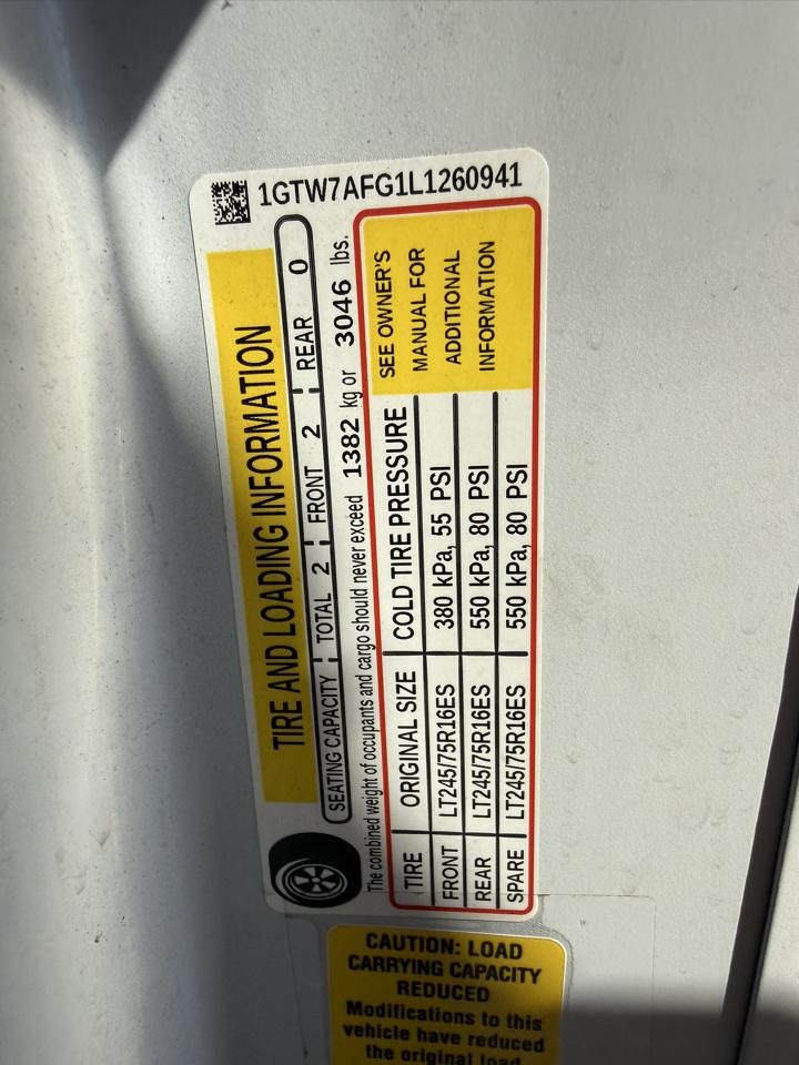 GMC Savana G2500 Cargo 2020
