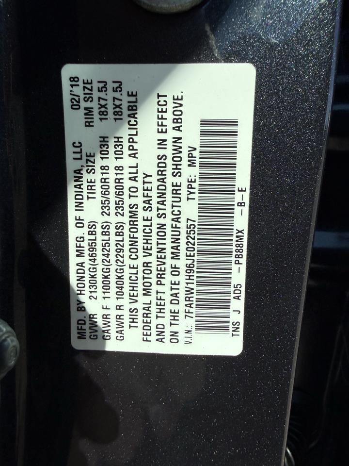 Honda CR-V Touring 2WD 2018