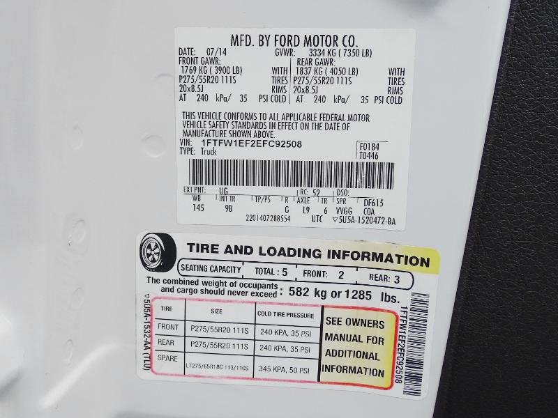 Ford F-150 Platinum SuperCrew 6.5-ft. Bed 4WD 2014