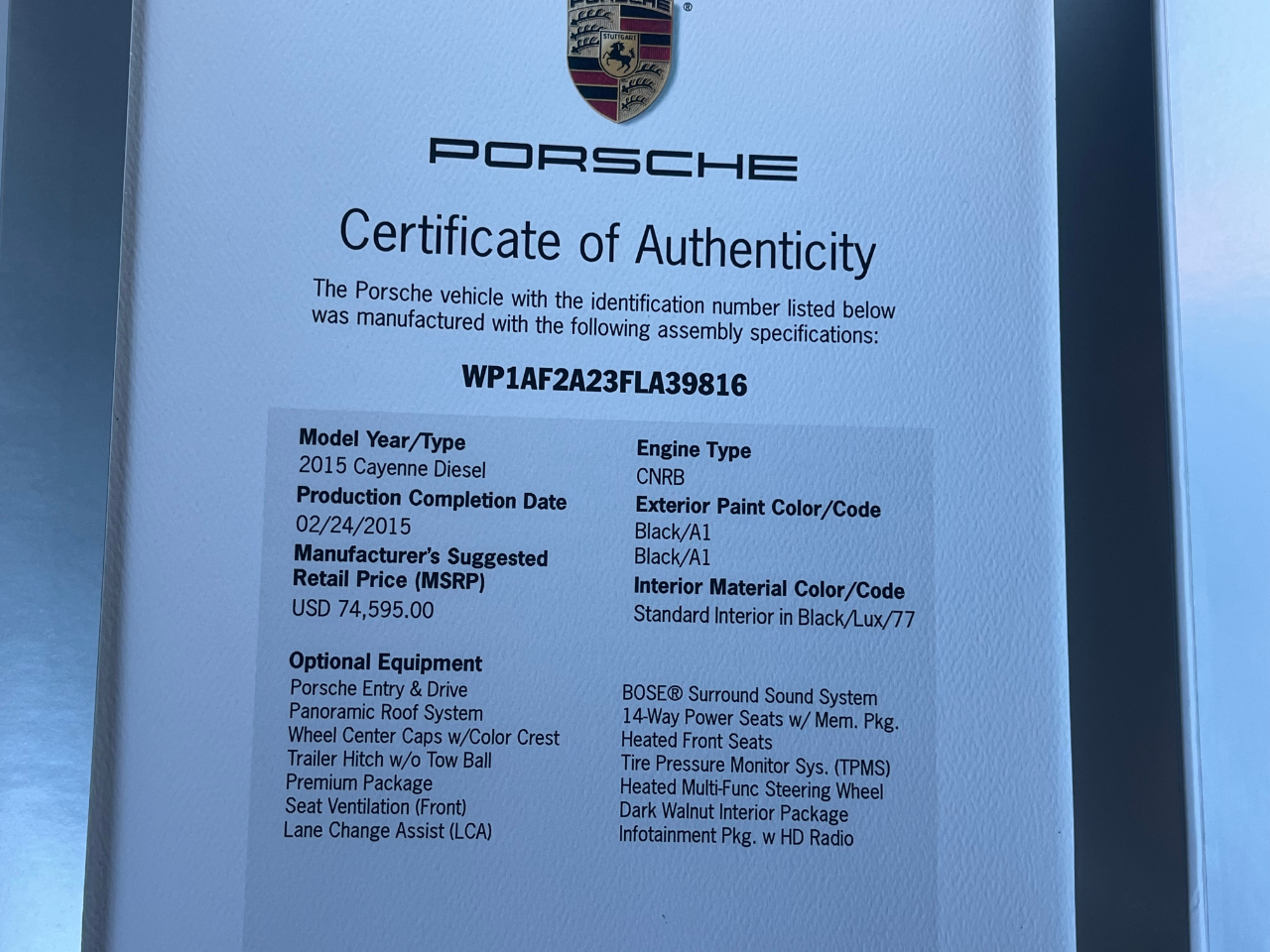 Porsche Cayenne Diesel 2015