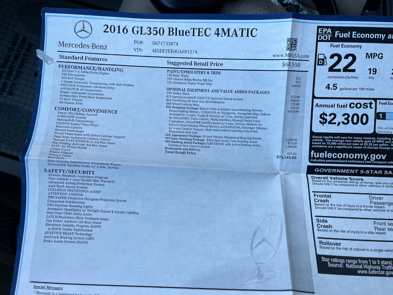 Mercedes-Benz GL-Class GL350 BlueTEC 2016