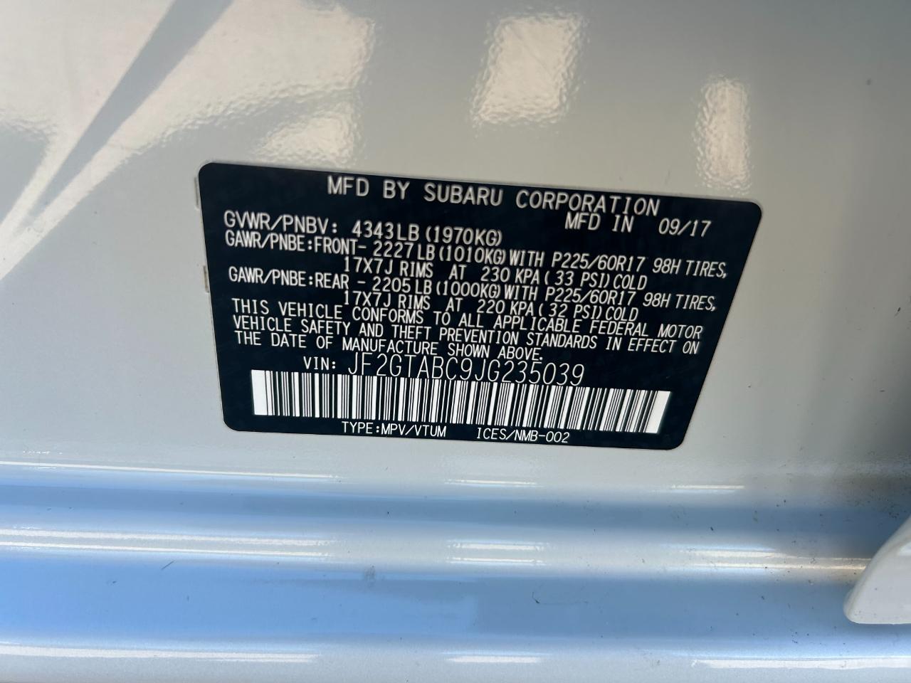 Subaru Crosstrek 2.0i Premium 6M 2018