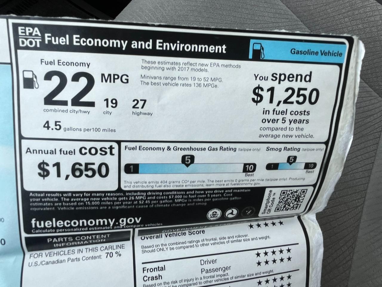 Honda Odyssey SE 2017