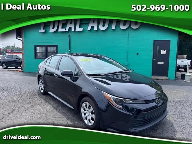 Black 2024 Toyota Corolla LE FWD Sedan Front-Wheel Drive Continuously Variable Transmission