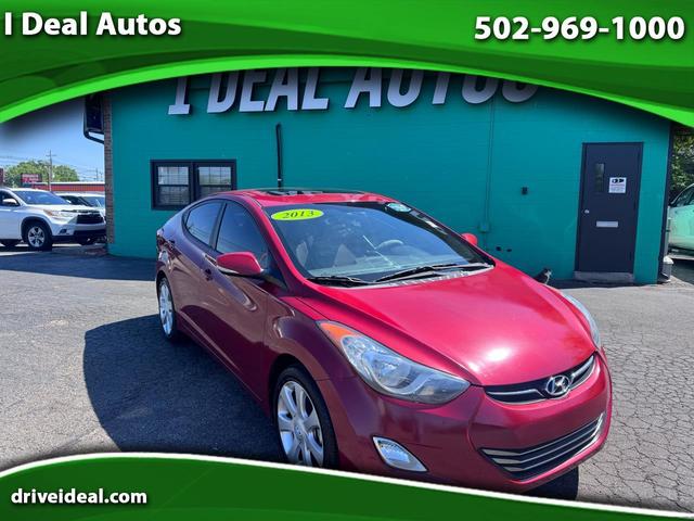 Red 2013 Hyundai Elantra Limited FWD Sedan Front-Wheel Drive Automatic
