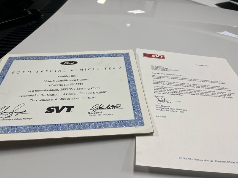 Ford Mustang SVT Cobra Coupe 2003