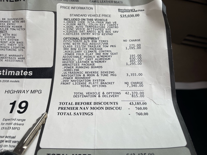 Mercury Mountaineer Premier 4.6L AWD 2009