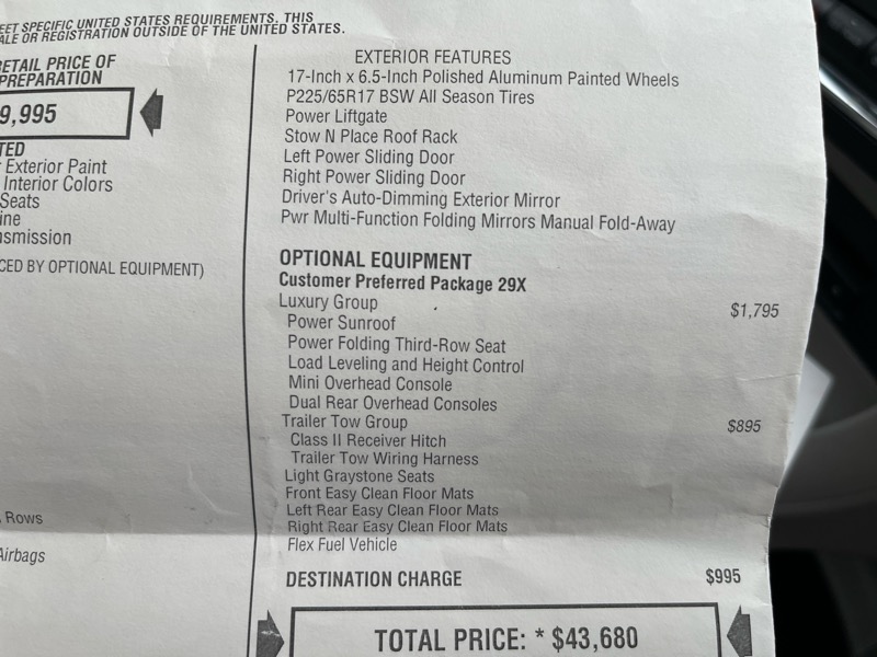 Chrysler Town & Country Limited 2013