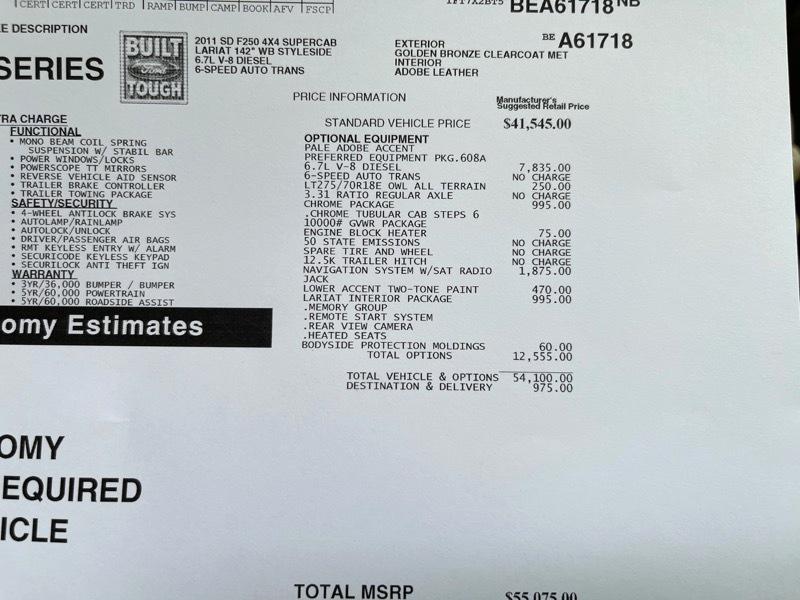 Ford F-250 SD Lariat SuperCab 4WD 2011