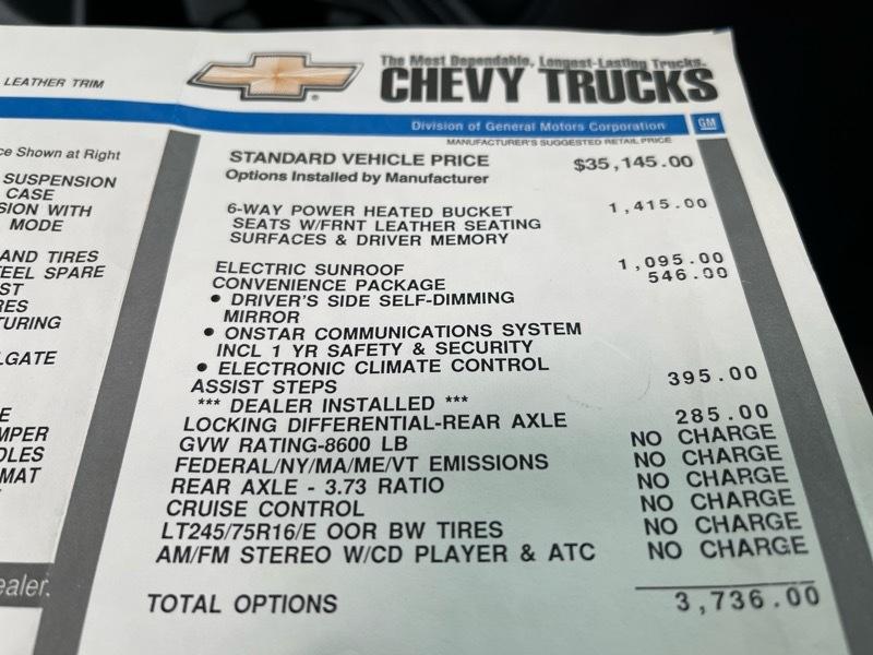 Chevrolet Avalanche 2500 4WD 2002