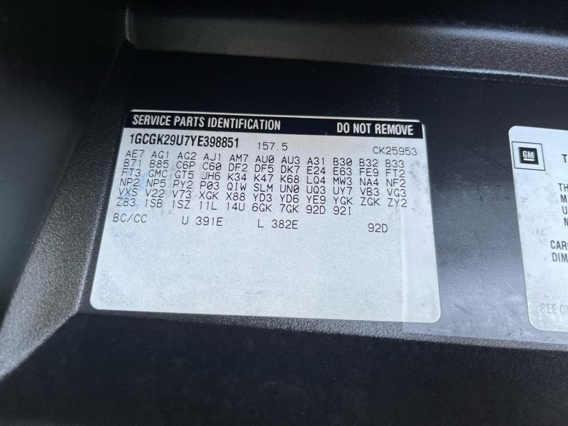 Chevrolet Silverado 2500 HD 4dr Ext Cab 157.5" WB C6P 4WD LS 2000