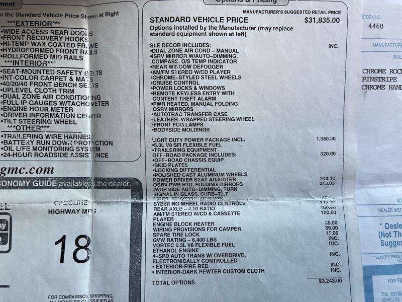 GMC Sierra 1500 SLE Ext. Cab Short Bed 4WD 2005