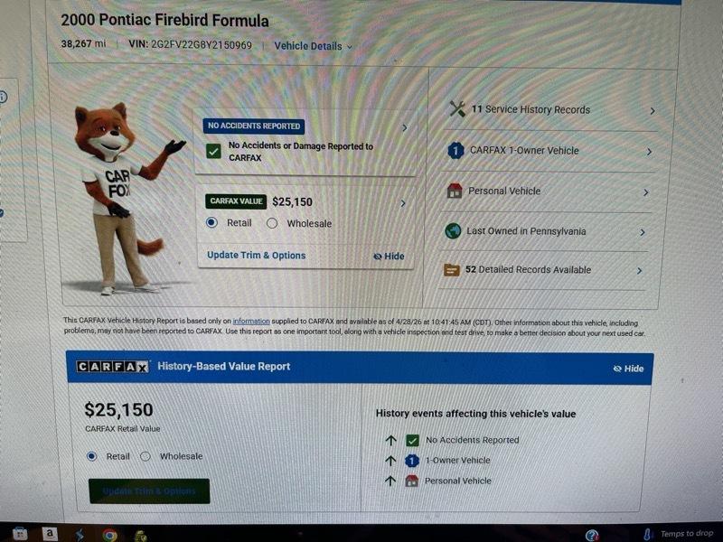 Pontiac Firebird Trans Am 2D Coupe 2000