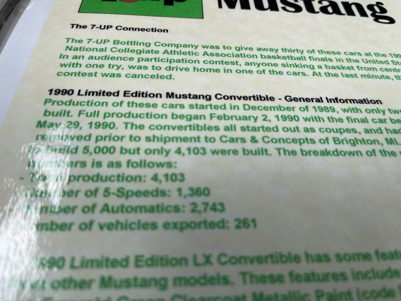 Ford Mustang LX 5.0L convertible 1990