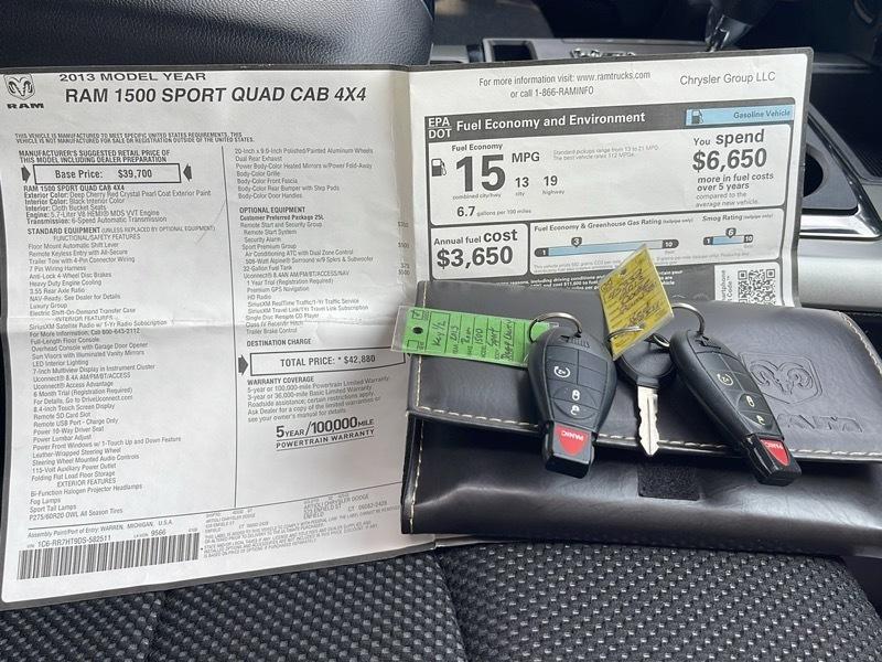 RAM 1500 Sport Quad Cab 4WD 2013