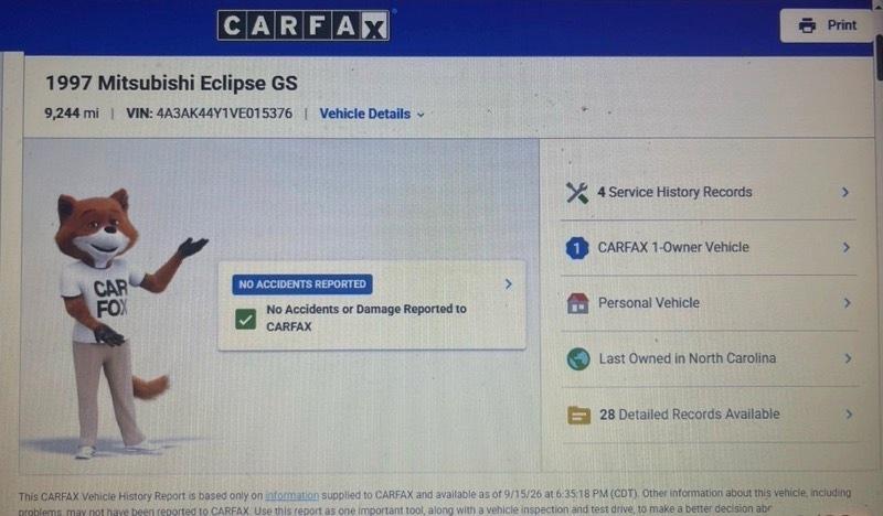Mitsubishi Eclipse GS 1997