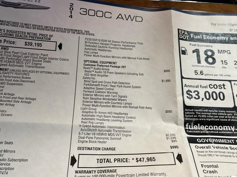 Chrysler 300 C AWD 2014
