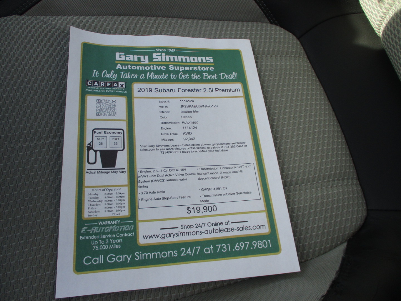 Subaru Forester 2.5i Premium 2019