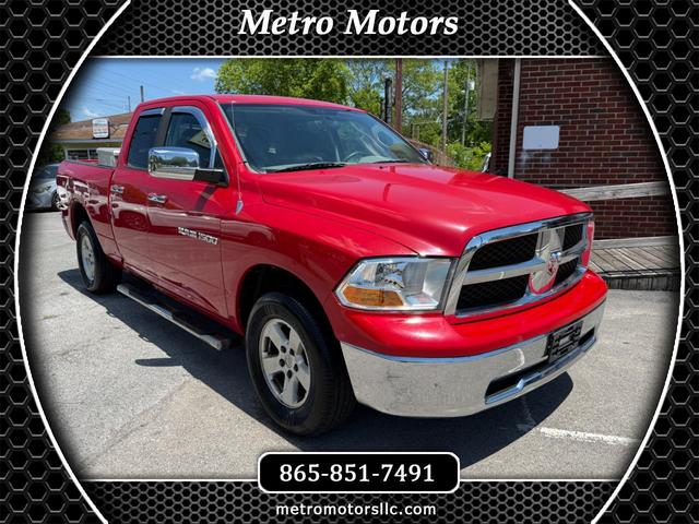 Red 2011 RAM 1500 SLT Quad Cab 4WD Pickup Truck Four-Wheel Drive 4-Speed Automatic