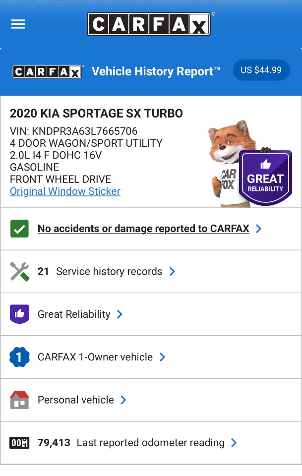Kia Sportage SX FWD 2020