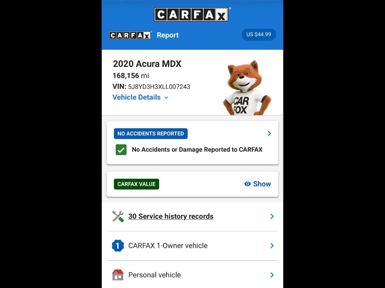 Acura MDX 9-Spd AT 2020