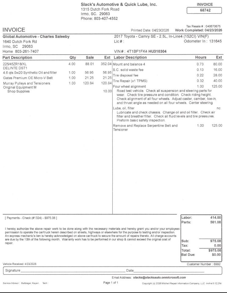 Toyota Camry XSE 2017