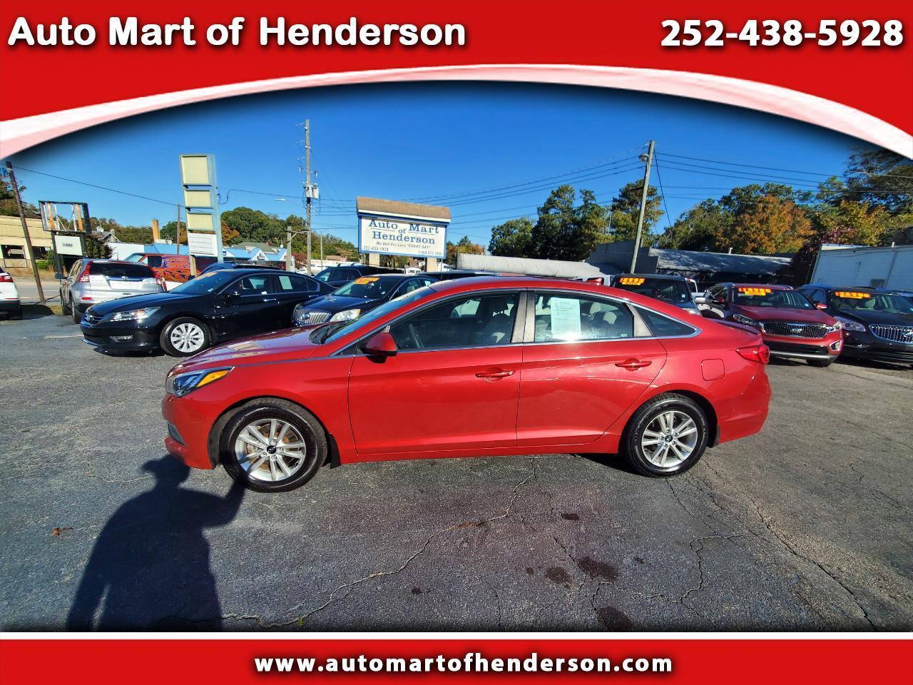 Used 2017 Hyundai Sonata SE 2.4L PZEV for Sale in Henderson NC 27536