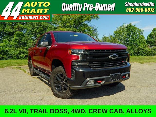 Red 2021 Chevrolet Silverado 1500 Pickup Truck Four-Wheel Drive Automatic