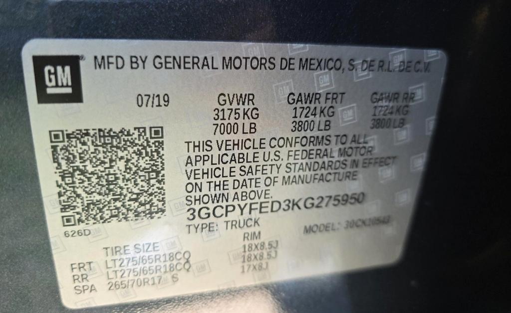 Chevrolet Silverado 1500  2019