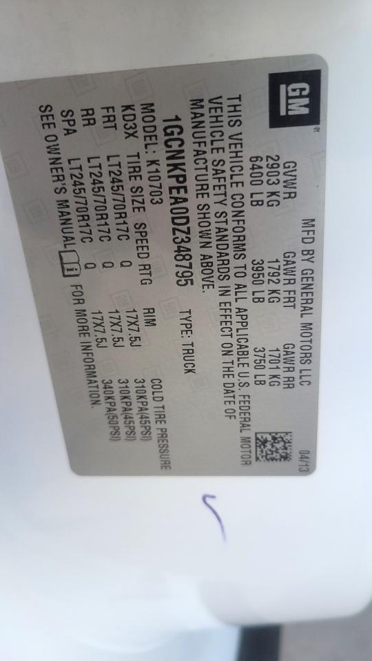 Chevrolet Silverado 1500 4WD Reg Cab 119.0" Work Truck 2013